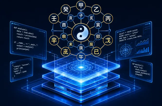 黑金材质的多层同心罗盘